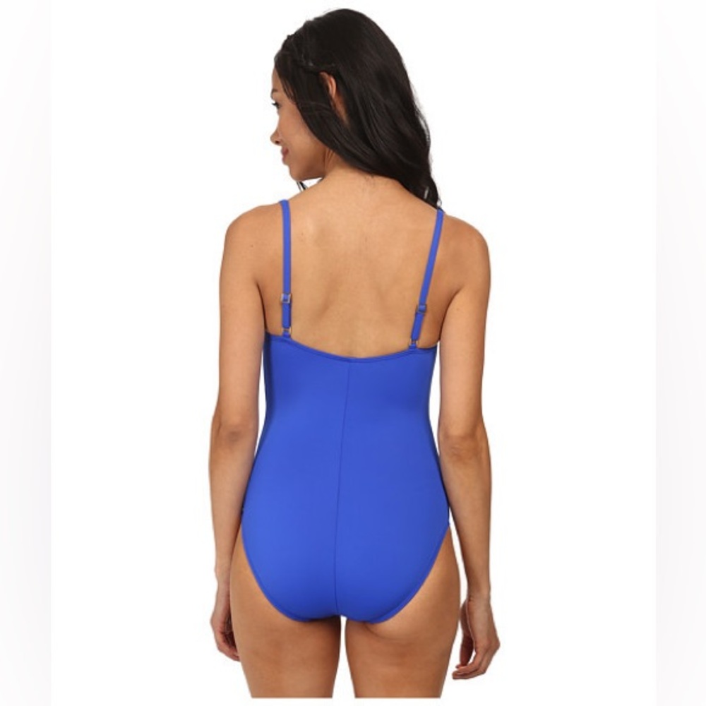 LA BLANCA CORE SOLID SWEETHEART ONE PIECE SWIMSUIT BANDEAU - Picture 2 of 6